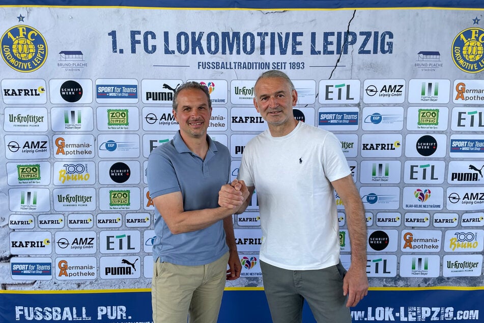 Tomislav Piplica (54, r.) folgt seinem Sohn und unterschreibt als Torwarttrainer bei Lok Leipzig.
