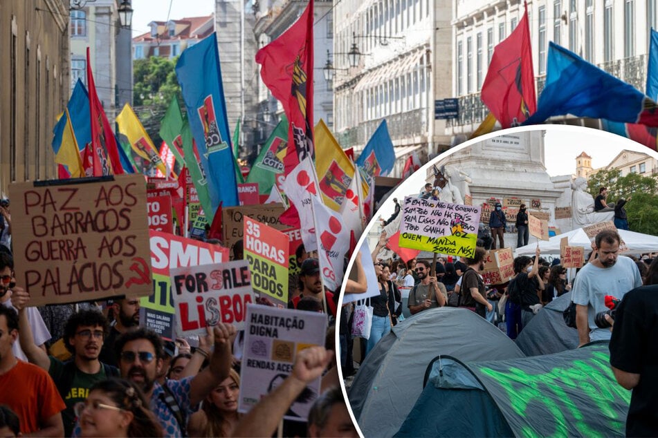 Portugals Bevölkerung hat die Nase voll: Tausende Menschen errichten Protest-Camping