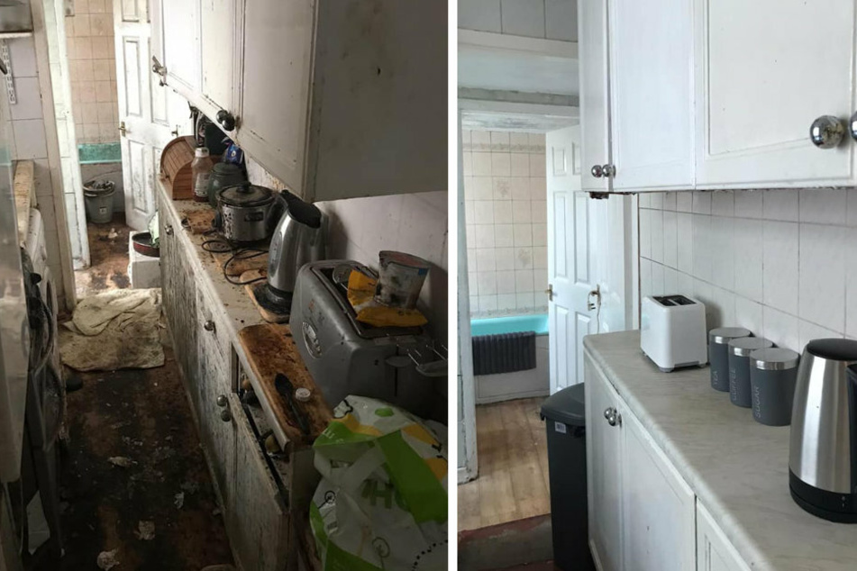 The cleaning company left a sensational result, the kitchen was hardly recognizable after the cleaning.