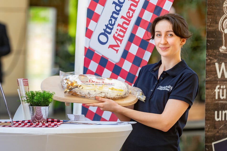 Kezia Strohbach (20) vom "Ottendorfer Mühlenbäcker" hofft, auf der Jobbörse motivierte Arbeitskräfte zu finden.
