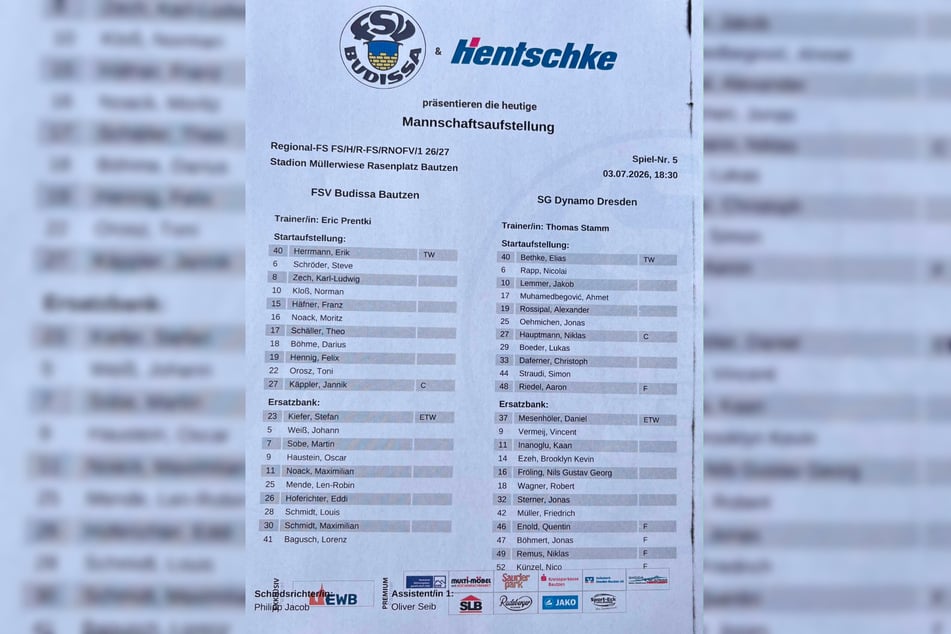 So starten beide Teams ins Testspiel.