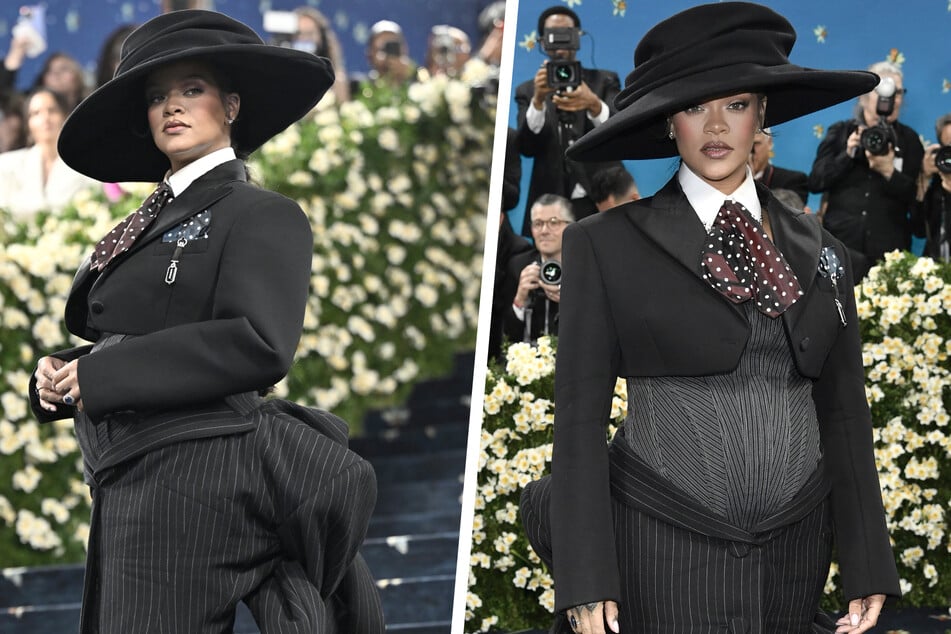 Die weltberühmte Sängerin Rihanna (37) trug während der Met Gala einen auffallend schlichten Look ganz in Schwarz.