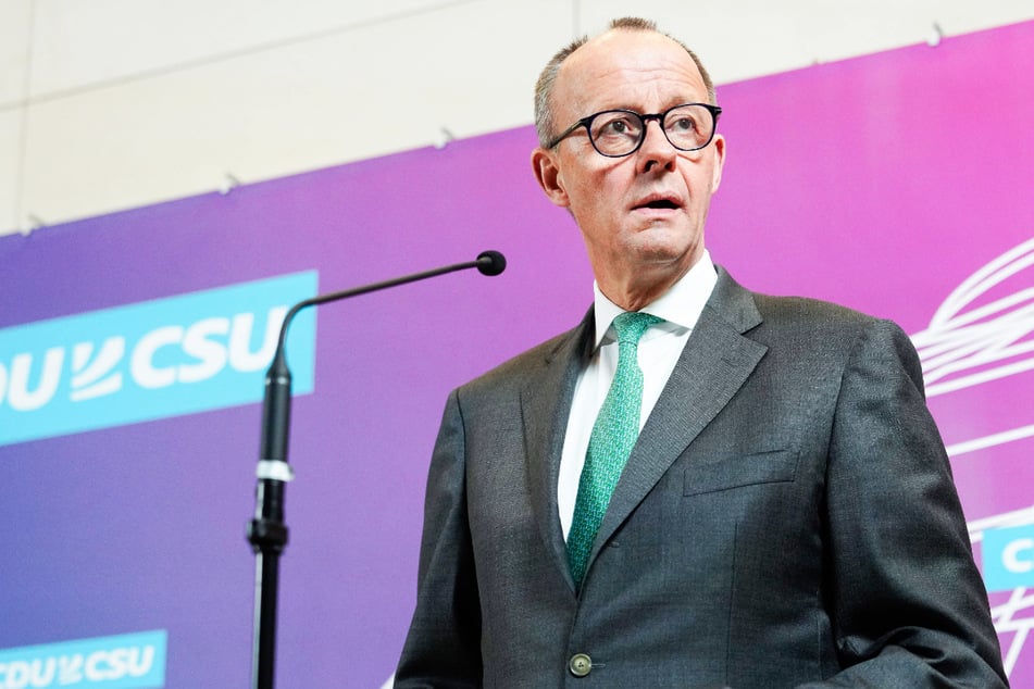 CDU-Vorsitzender Friedrich Merz (68) ist am Donnerstag in Chemnitz.