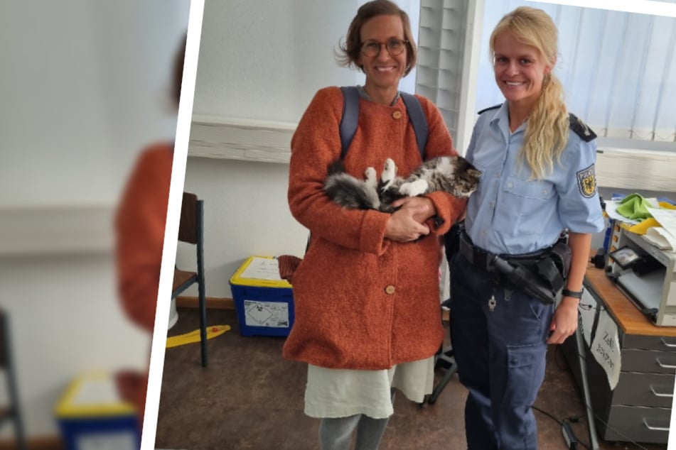 Polizeikommissarin Elisabeth Sitka übergab der Katzenbesitzerin ihre Rosie.