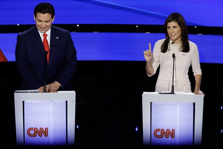 Republican presidential contenders Nikki Haley and Ron DeSantis faced off in a head-to-head debate in Des Moines ahead of the Iowa contest.