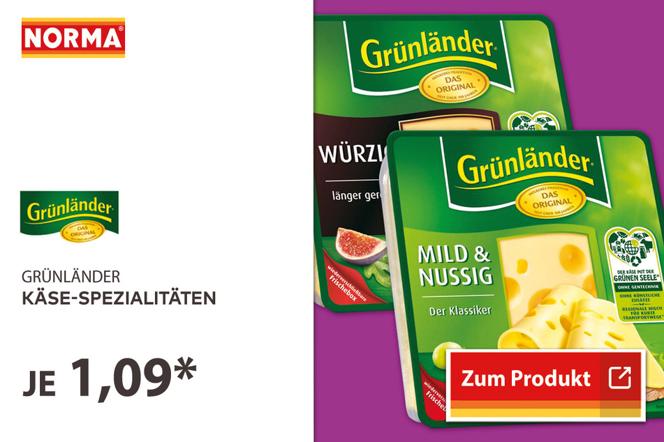 Käse-Spezialitäten für 1,09 Euro.