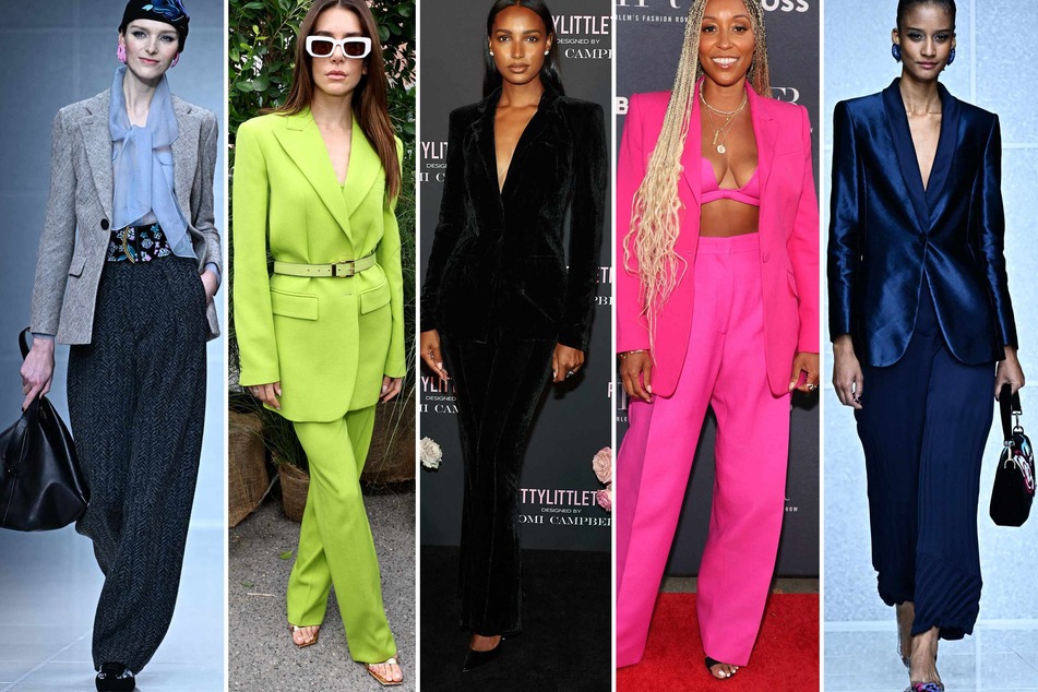 People seem to be having the most fun with reinterpreting the blazer. Some wear it as a dress, over a bra, or else paired with jeans or traditional matching trousers/skirt for the Clueless effect.