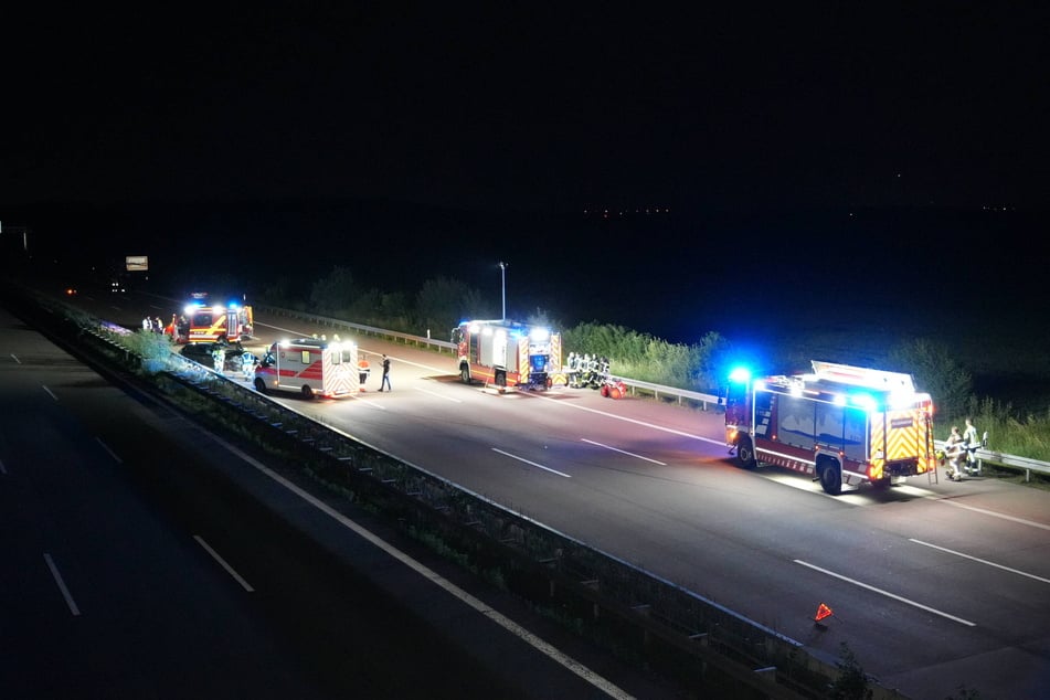 Die A9 musste am Samstagabend gesperrt werden.