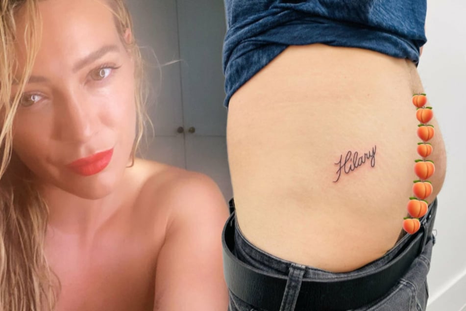 Cheeky ink: guess who got Hilary Duff's name tattooed on their butt?