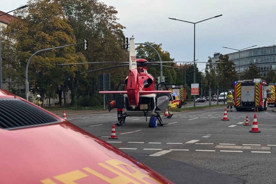 Rettungshubschrauber Christoph 38 war im Einsatz.