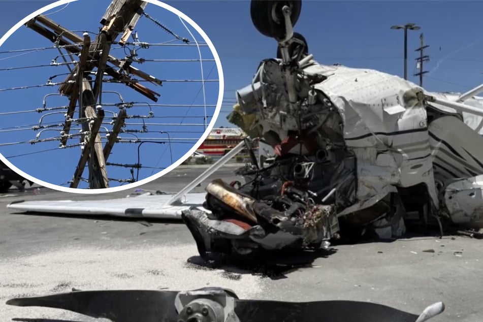 Cessna kracht in Stromleitung: 72-jähriger Pilot von Passanten aus Wrack gezogen