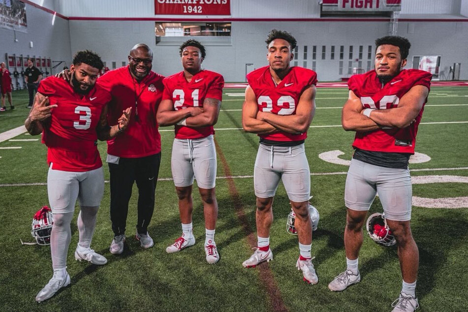 After coach Tony Alford's (second from the left) controversial departure from Ohio State to Michigan, candidates have started to emerge as potential replacements for him.