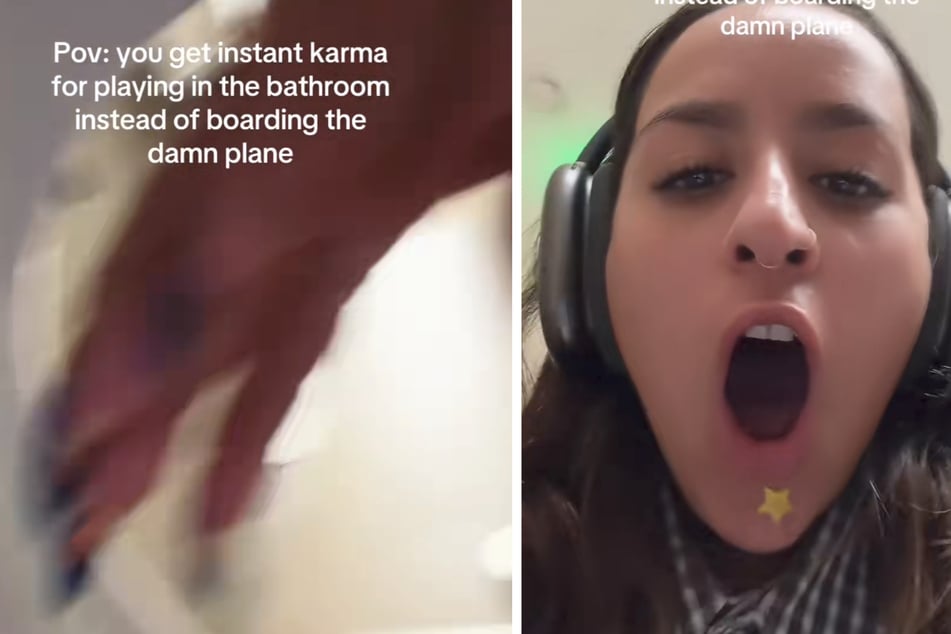 Nachdem Brianna Morales’ Handy in die Toilette gefallen war, musste sie es schnell reinigen und zu ihrem Gate sprinten.