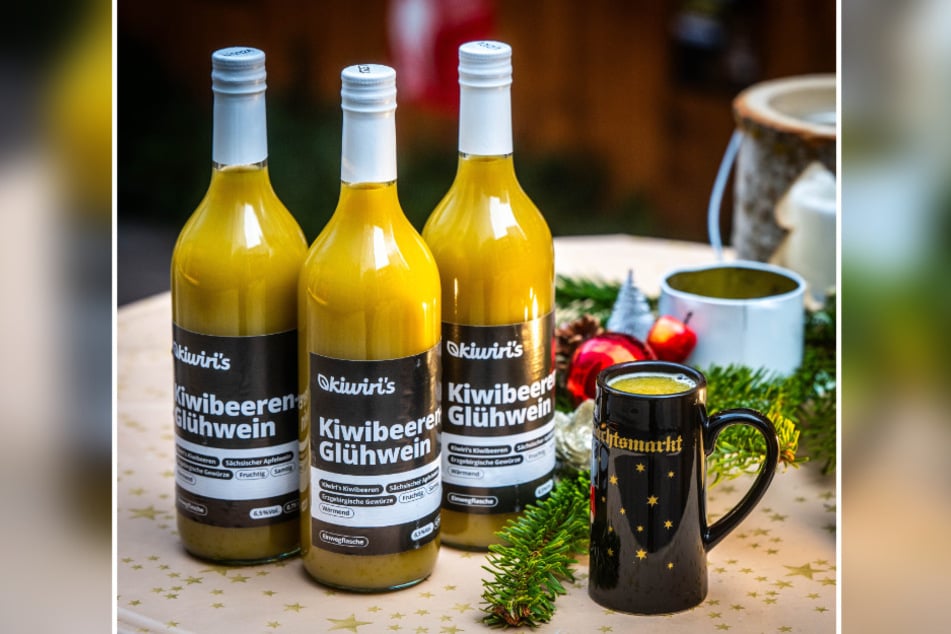 Die Mischung aus Kiwibeerensaft, Apfelwein und Gewürzen kommt gut an bei den Weihnachtsmarktbesuchern.