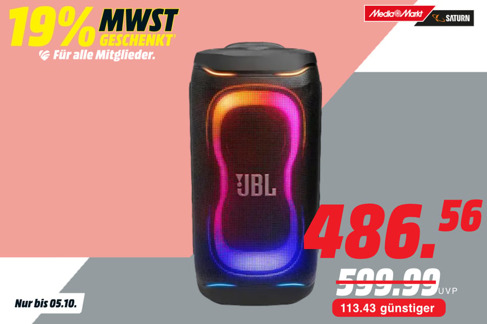 JBL-Partylautsprecher Partybox 330 für 486,56 statt 599,99 Euro.
