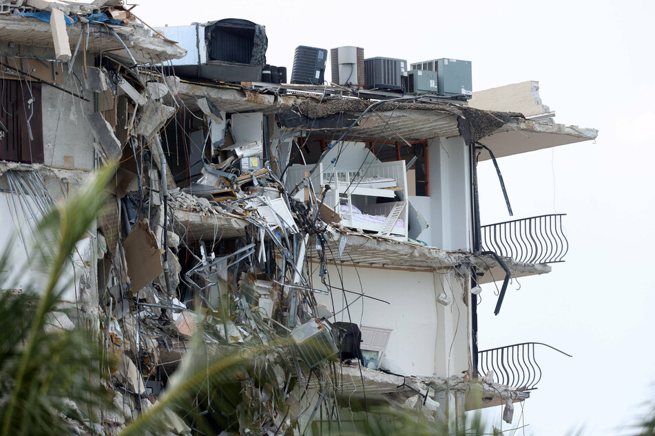 The interior of a child's bedroom can be seen after the tragic collapse of the Champlain Towers South in Miami last Thursday.