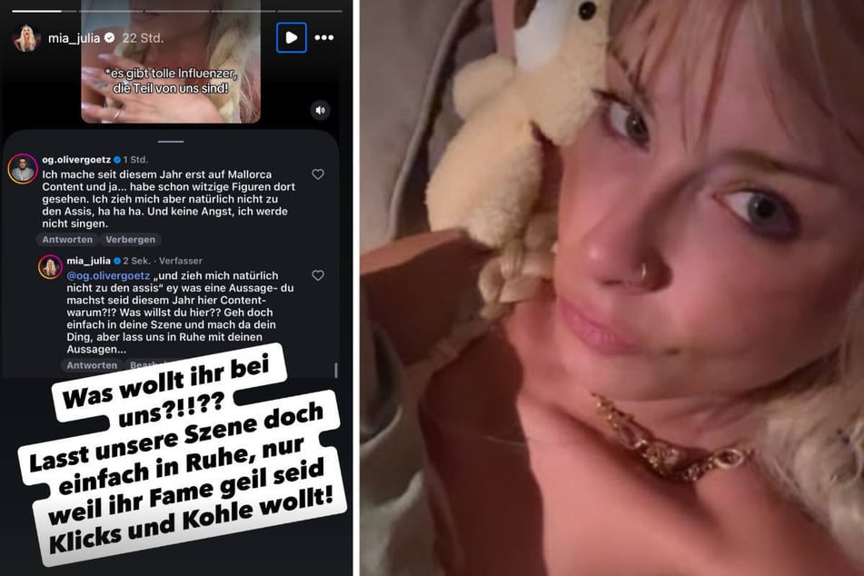 Mia Julia (39) hat bei Instagram den Hamburger Influencer Oliver Götz zurechtgewiesen.