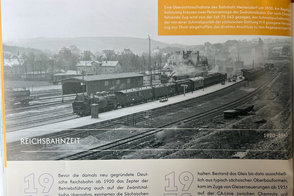 Der Bahnhof Meinersdorf um 1930.