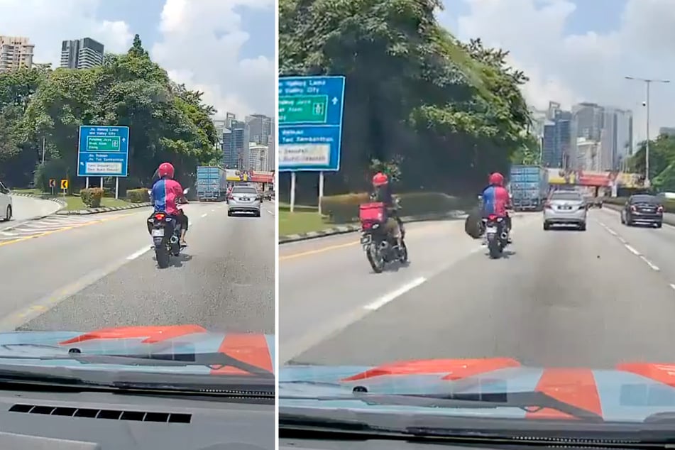 Auf einer Autobahn in Kuala Lumpur kam es zu unglaublichen Szenen.