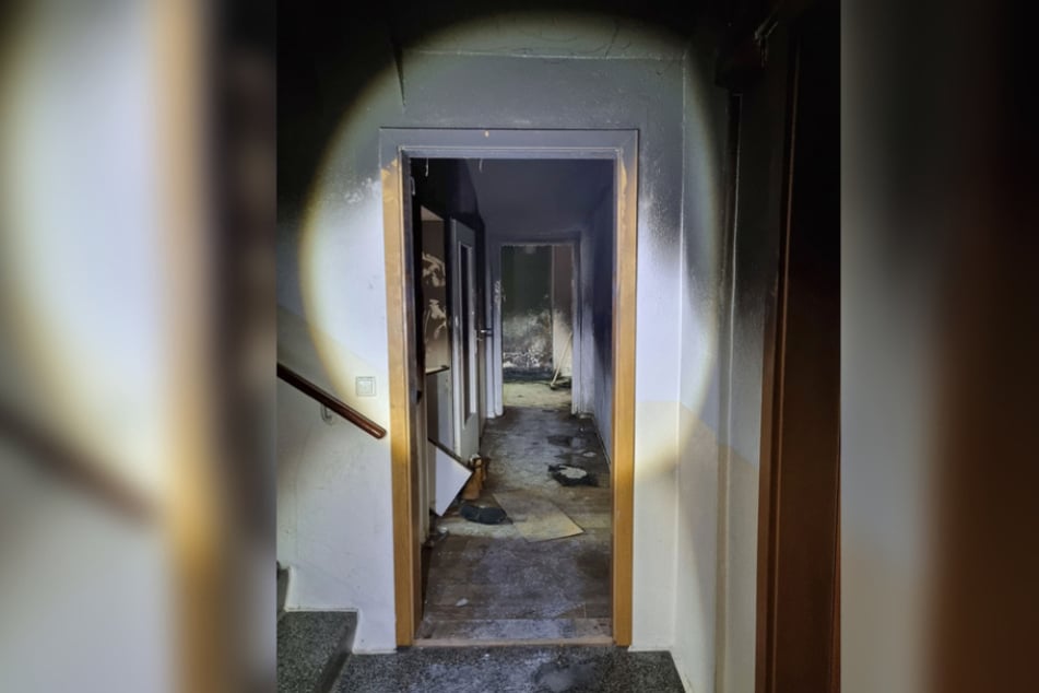 Die Wohnung wurde durch die Molotow-Attacke stark beschädigt.