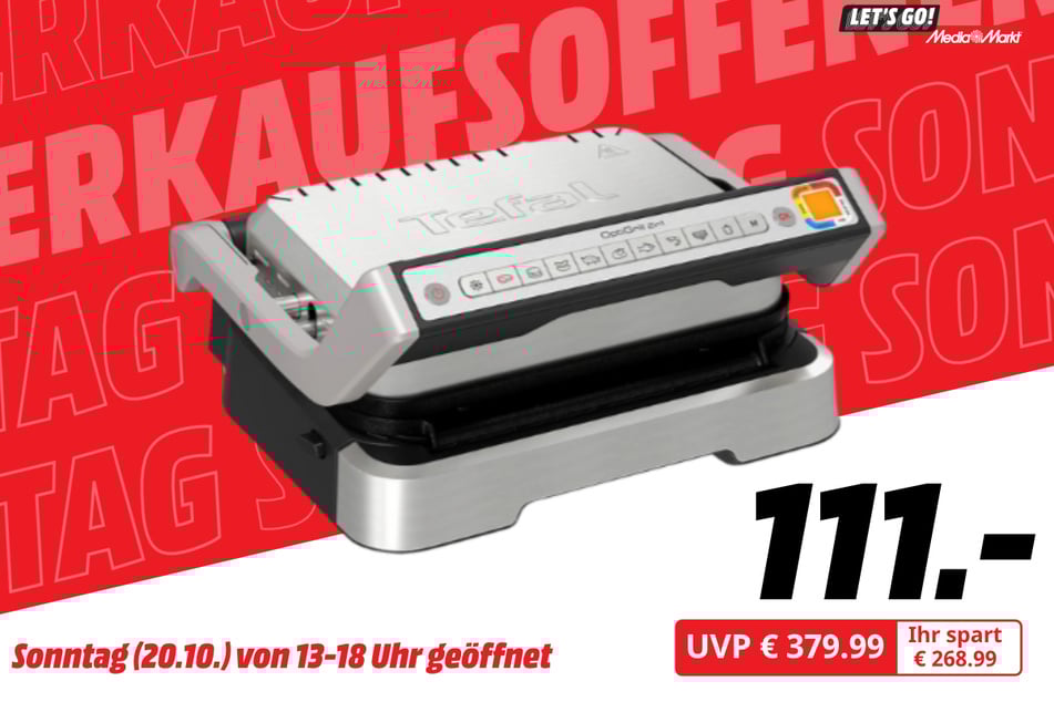 Tefal-Kontaktgrill für 111 statt 379,99 Euro.