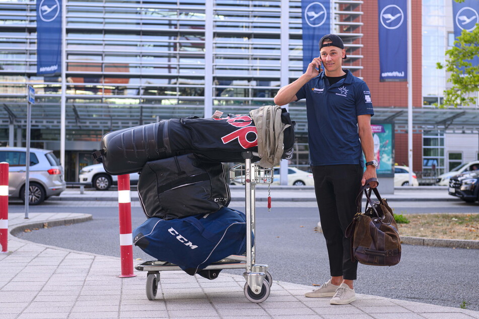 Hat er die Koffer gepackt und steht abflugbereit vor dem Flughafen? David Rundqvist (31) dürfte wohl in den nächsten Tagen wissen, ob er in seine vierte Saison in Dresden geht.