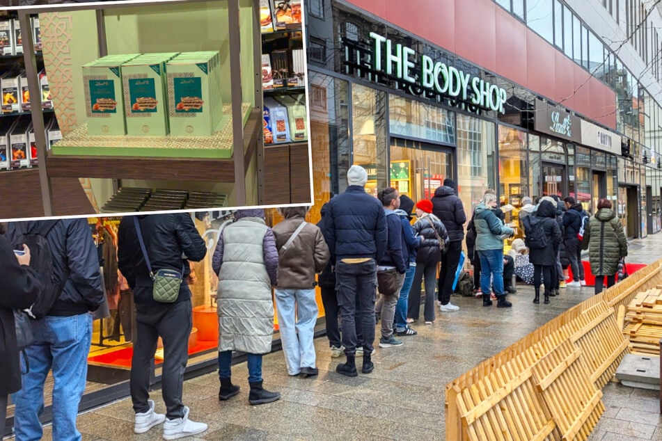 Leipzig: Mega-Schlange wegen Dubai-Schoko-Hype: Kunde wartet ganze Nacht vor Store