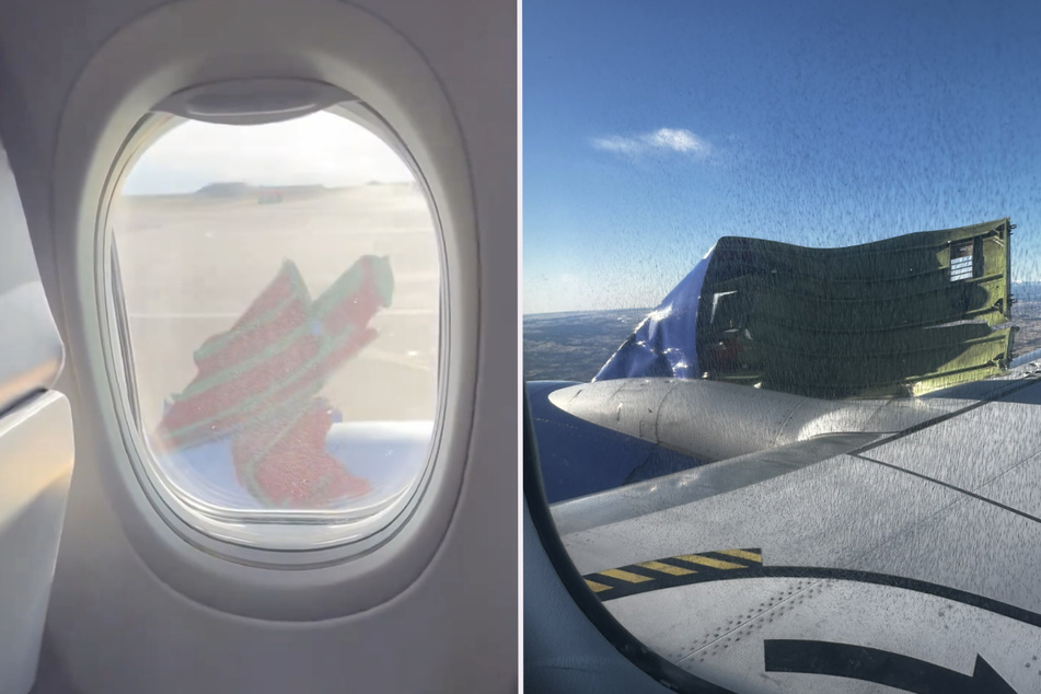 A Southwest Airlines flight to Houston returned to Denver after an engine cowling fell off during takeoff on Sunday.
