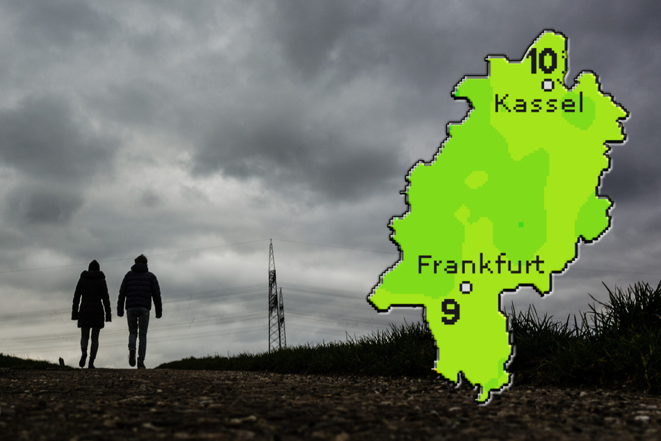 Am Dienstag sollen sich die Höchsttemperaturen in Hessen laut "Wetteronline.de" (Grafik) zwischen neun und zehn Grad bewegen.