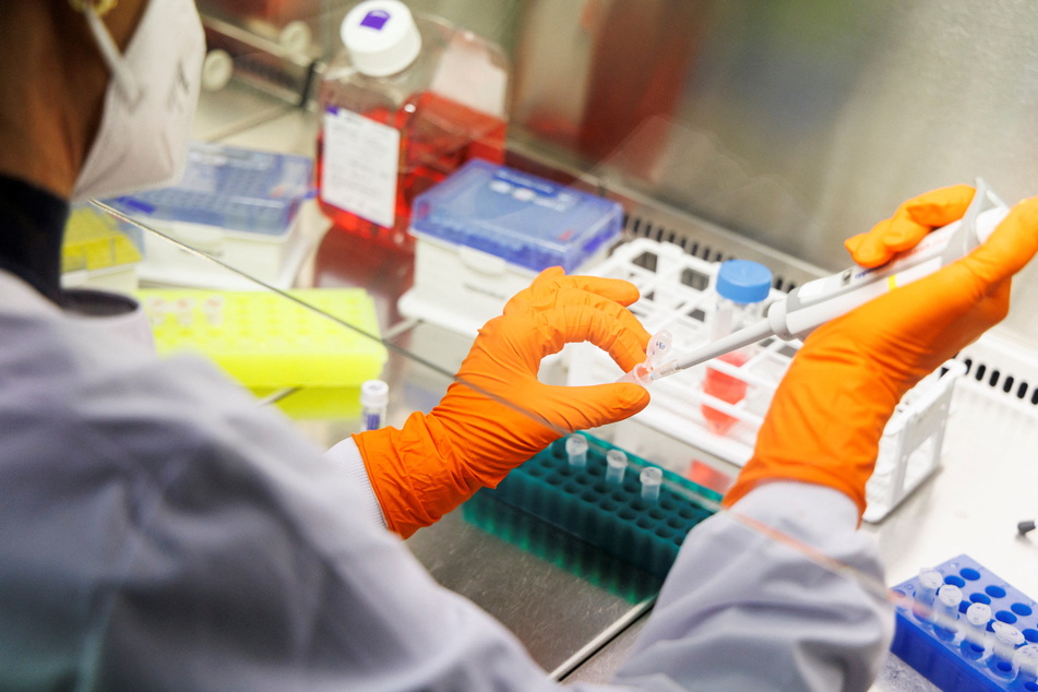 A dose of Jynneos, the vaccine approved to fight smallpox and monkeypox, seen here in a lab in Germany.