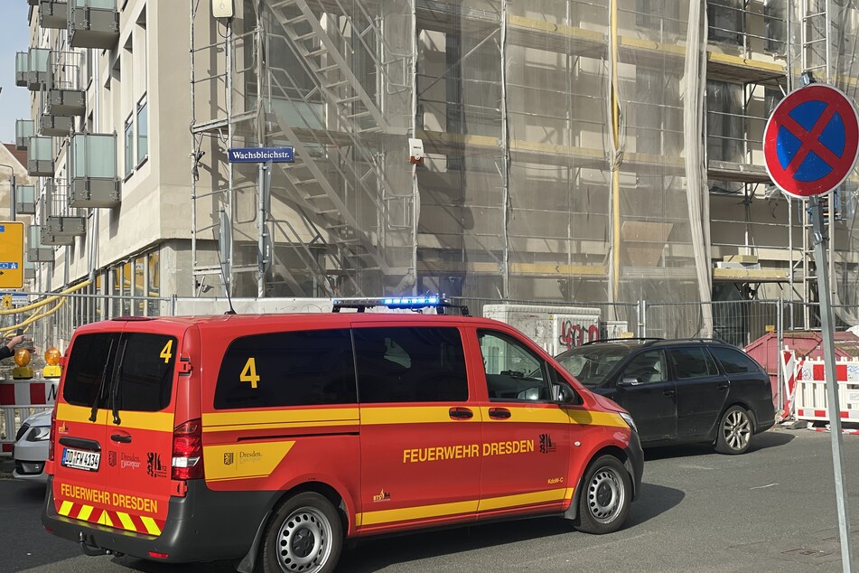 In der Wachsbleichstraße trat an einer Baustelle unkontrolliert Gas aus.