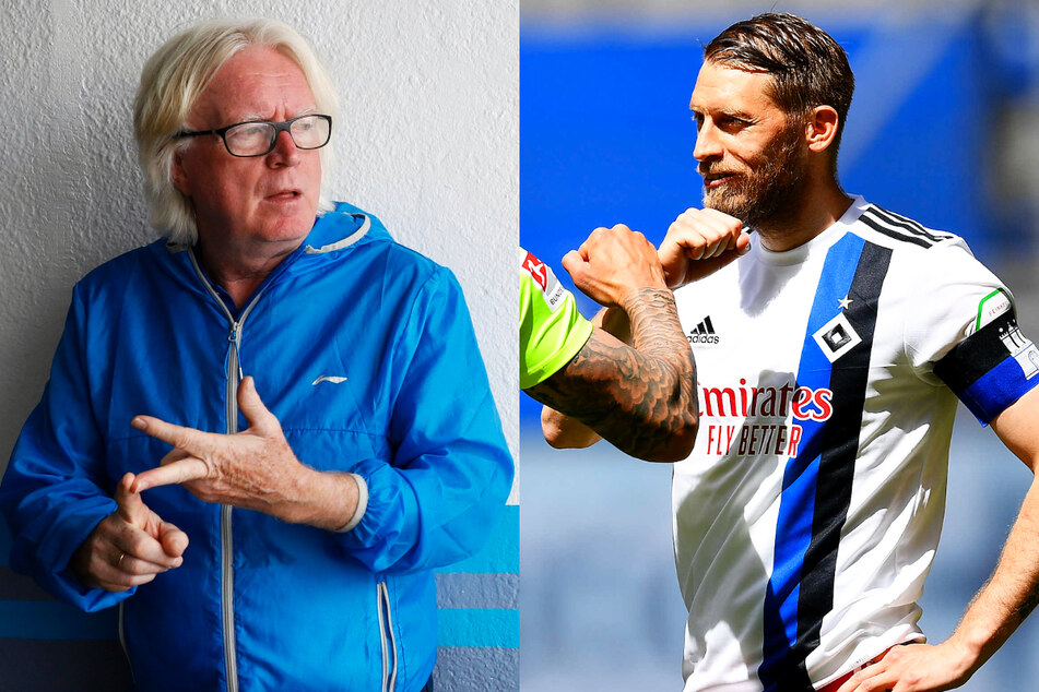 Trainer-Legender Winfried Schäfer (71, l.) will den scheidenden HSV-Routinier Aaron Hunt (34) zum Al-Khor SC nach Katar holen. (Archivfotos)
