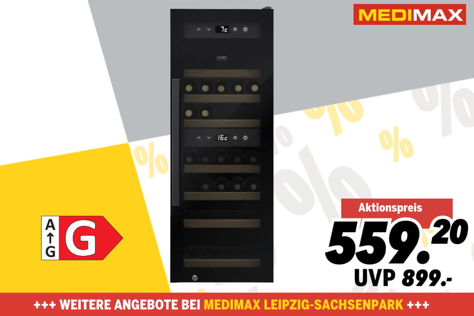 Caso-Weinschrank WineExclusive 38 Smart für 559,20 statt 899 Euro.