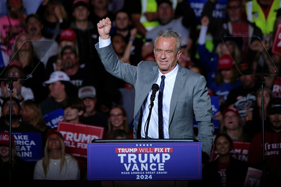 Robert F. Kennedy Jr. attends a campaign event for Donald Trump in Milwaukee, Wisconsin.