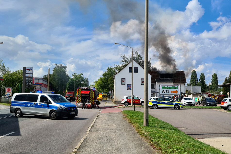 Auf der Reichenbacher Straße in Zwickau brannte am Donnerstag ein Bordell.