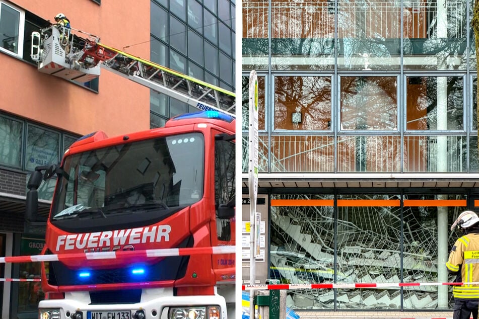 Treppe in Ärztehaus stürzt über mehrere Etagen ein: 36 Menschen sitzen im Gebäude fest