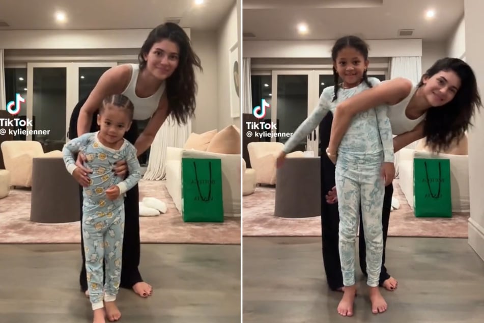 Kylie Jenner takes on adorable TikTok challenge with Stormi and Aire!