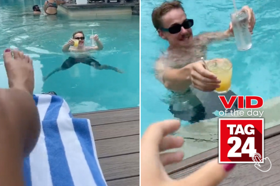 viral videos: Viral Video of the Day for March 6, 2024: Nothing could stop this swimmer from his hilarious side quest!