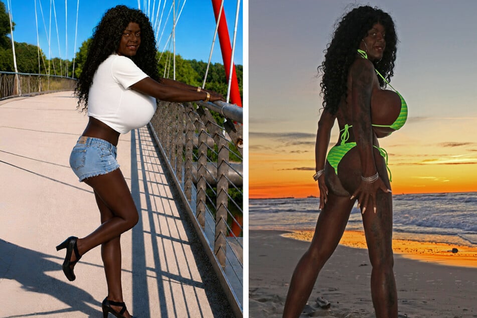Martina Big (38) kommt gut mit der Sommerhitze in Deutschland zurecht. Das sei laut eigener Aussage auf ihre Transformation zu einer "schwarzen Frau" zurückzuführen.