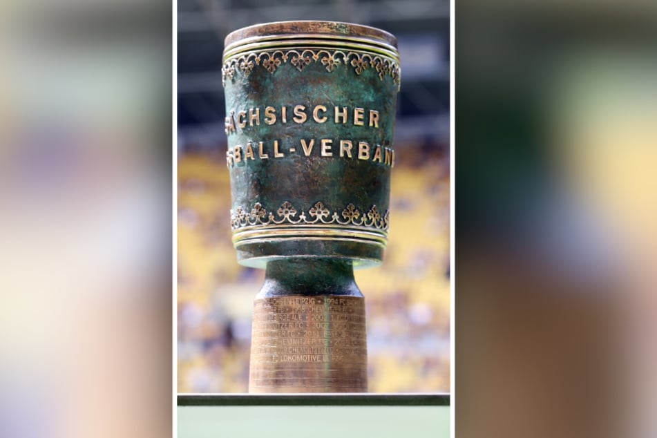 Um ihn geht's: Der Sachsenpokal bleibt in diesem Jahr in Leipzig - oder tritt die Reise ins Erzgebirge an.