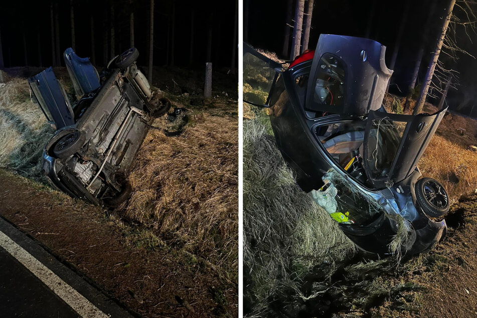 In der Nacht zu Mittwoch ist eine 19-jährige Peugeot-Fahrerin bei Marienberg verunglückt, ihre Beifahrerin (19) wurde dabei schwer verletzt.