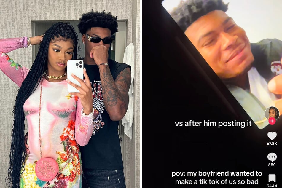Angel Reese's latest viral TikTok with boyfriend Cam'Ron Fletcher (r.) undoubtedly takes the cake for the most affectionate post they've shared yet.