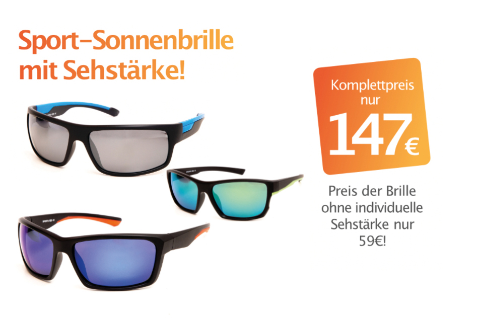Sport-Sonnenbrillen inkl. Sehstärke für nur 147 Euro