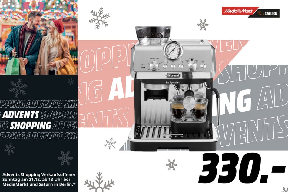 DeLonghi-Siebträgermaschine La Specialista Arte EC9155.MB für 330 Euro.