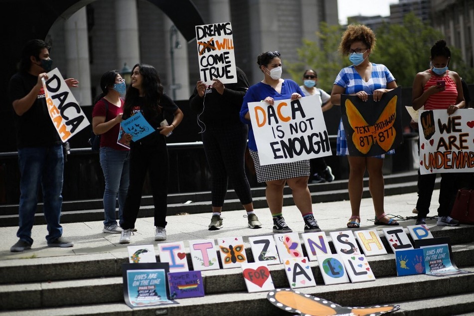 Dreamers and supporters rally in New York City demanding greater protections and a pathway to citizenship.