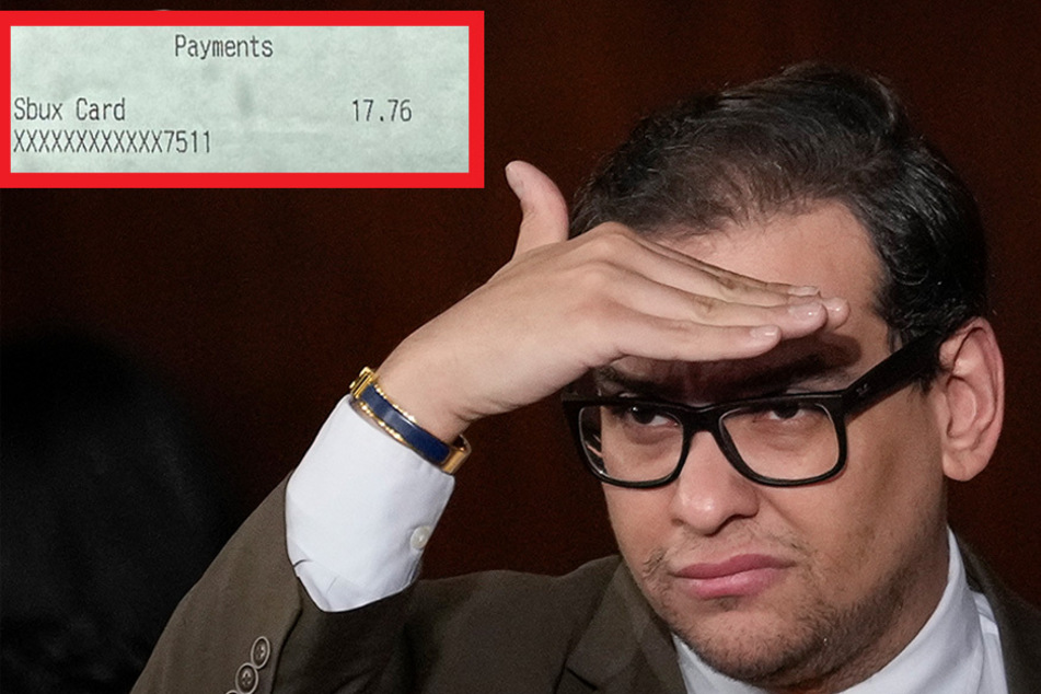 George Santos gave the USA a shout-out ahead of his court hearing after his Starbucks total came to $17.76