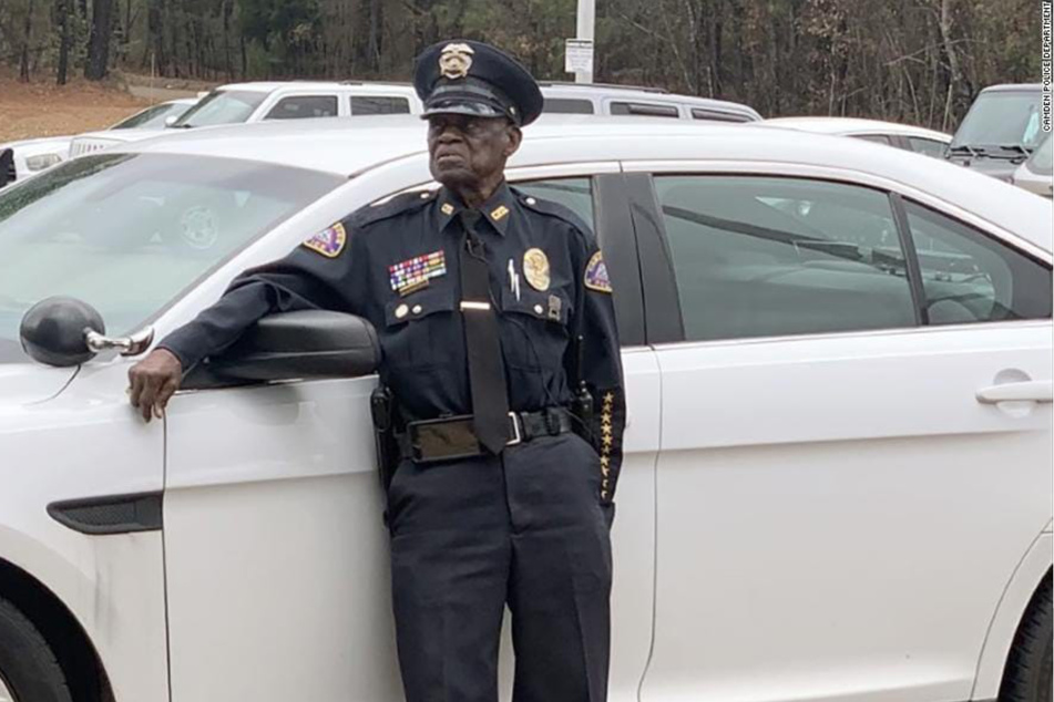 Still on duty at 91: LC "Buckshot" Smith won't give up his uniform anytime soon.