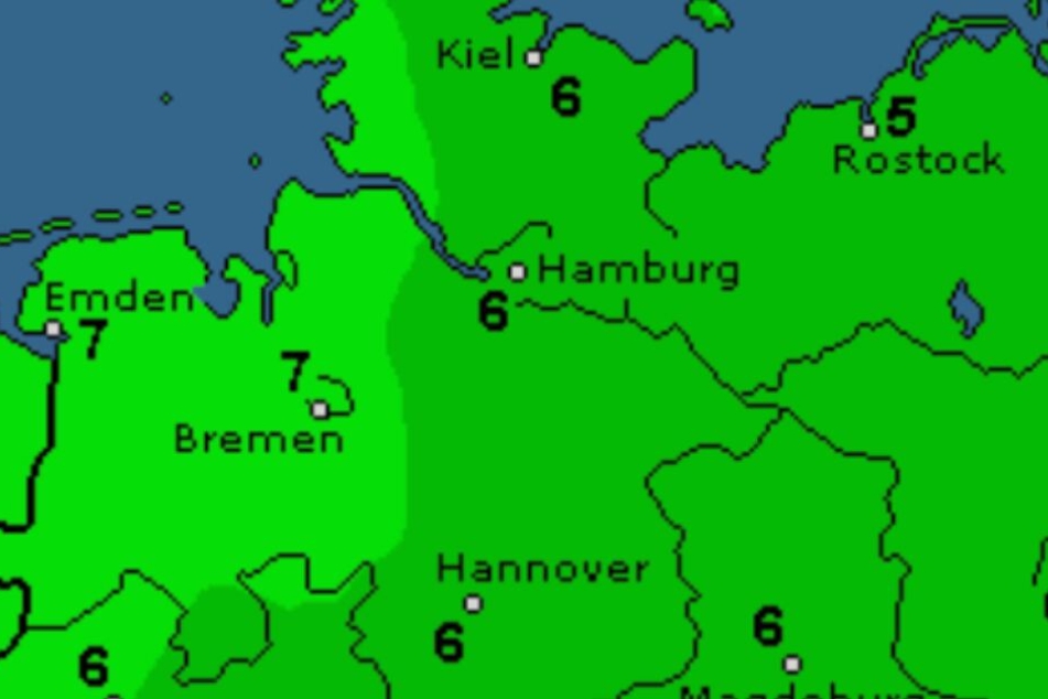 Die Höchsttemperaturen liegen bei sieben Grad.