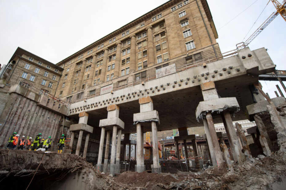 Ein Teil der Baustelle des Milliarden-Projekts Stuttgart 21.