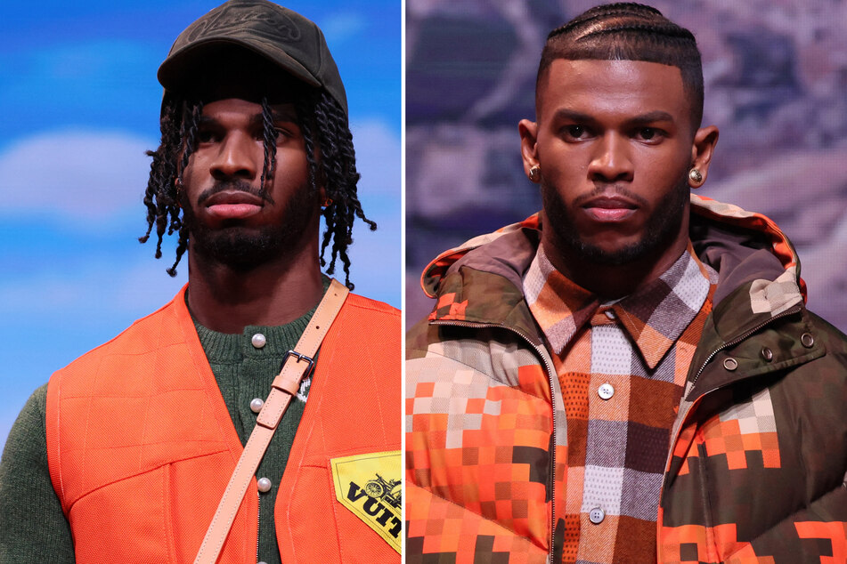 Shedeur (l) and Shilo Sanders have officially reached international stardom by making waves by strutting down the runway in Paris Fashion Week.